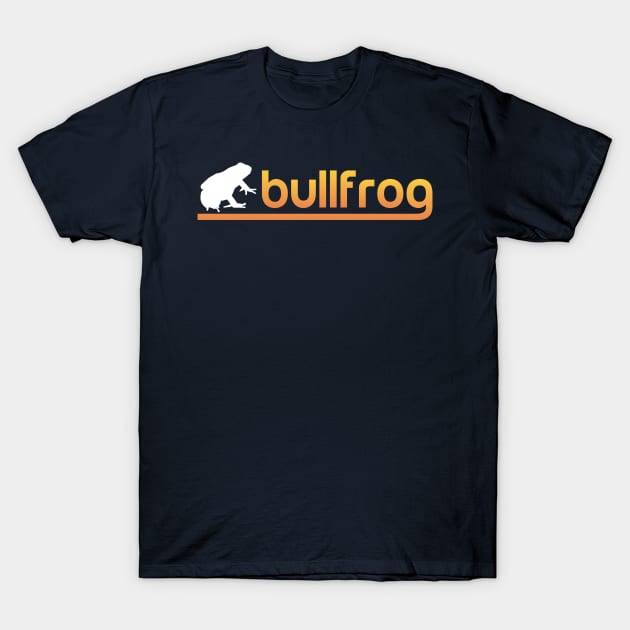 Bullfrog Silhouette Frogs Snakes Amphibians Animals Nature Lovers T-Shirt by klimentina